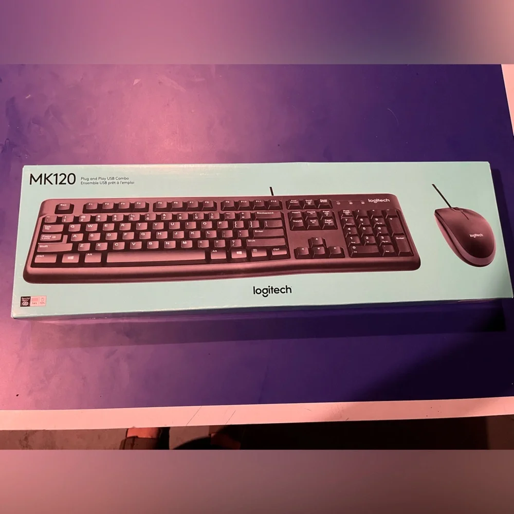 Logitech Logitech MK120 Wired Keyboard and Mouse Combo Black